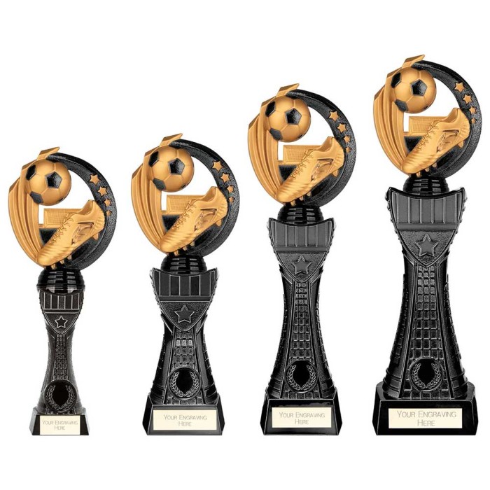 RENEGADE II FOOTBALL TOWER RESIN TROPHY - 4 SIZES - 25CM - 33.5CM